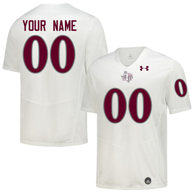 Custom Texas Southern Tigers Name And Number Football Jerseys-White